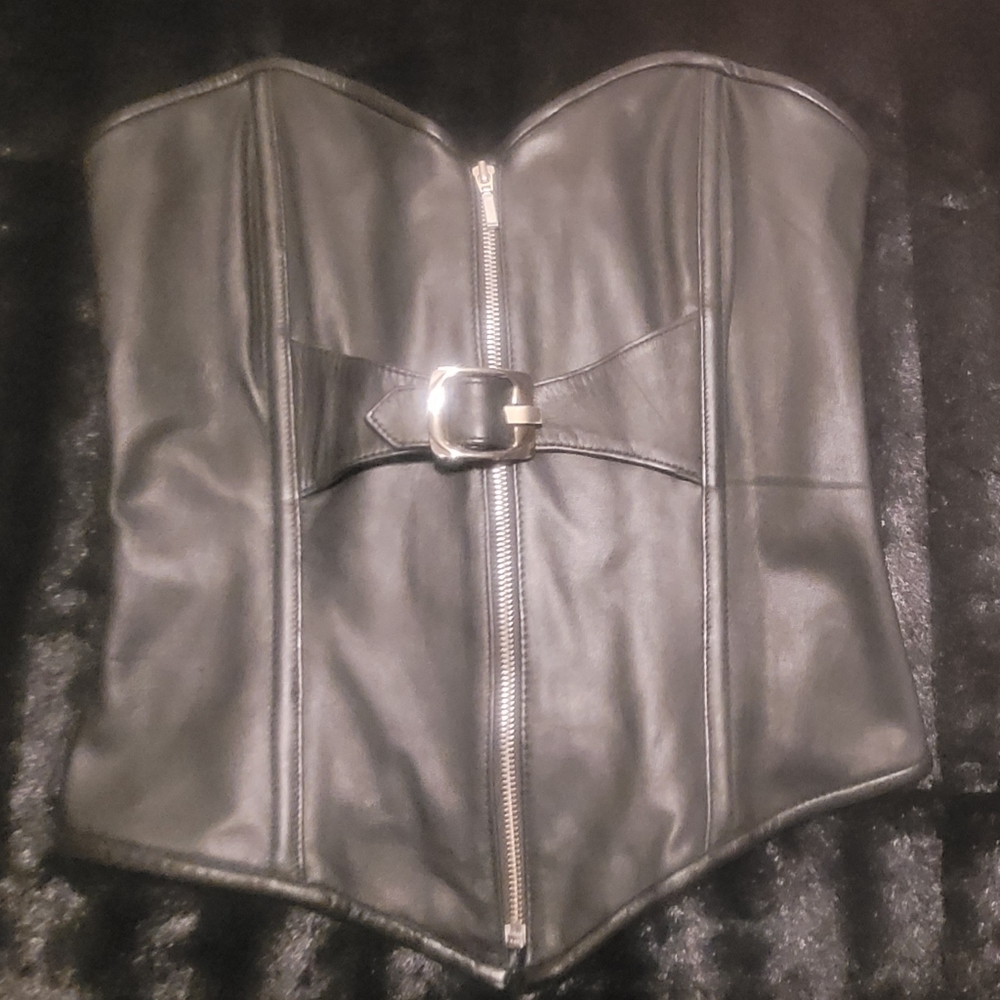 Leather corset